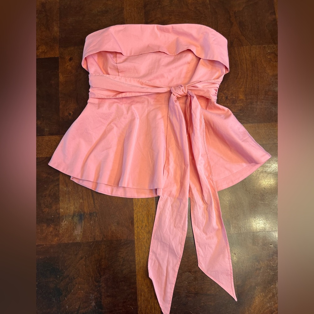 7th Avenue New York Company Pink Sleeveless Strapless Top Blouse Size Small